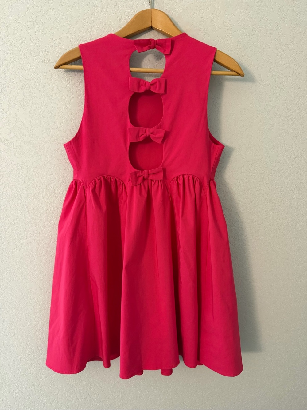 NWT $148 Maeve Anthropologie Size Medium Pink Empire Waist Babydoll Mini Dress - Picture 2 of 5